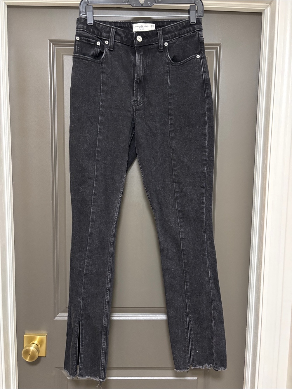 Abercrombie & Fitch The Skinny High Rise Split Seam Jeans 4R curve love